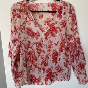 CLUB MONACO LINEN BLOUSE. SIZE S. NEVER WORN.